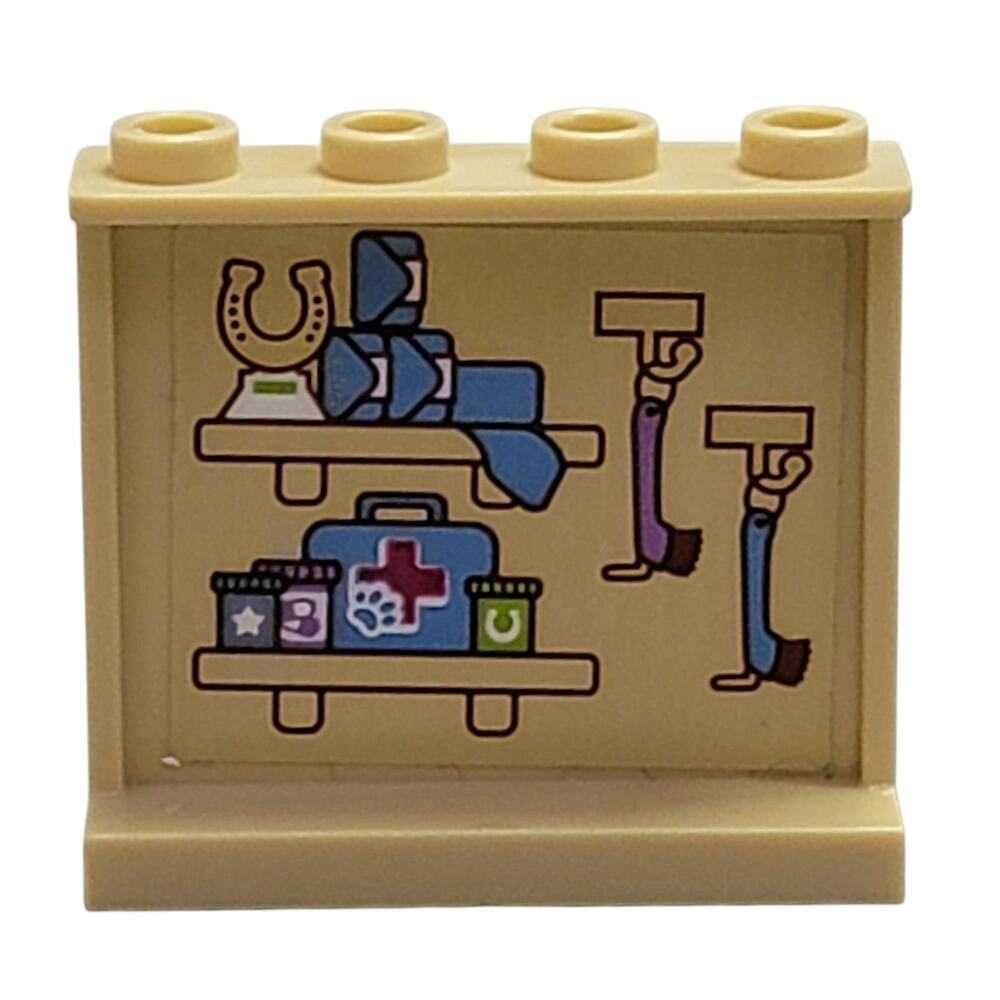 LEGO Tan 1x4x3 Panel Horse Supplies 60581pb133 41126 Heartlake Riding Club Parts